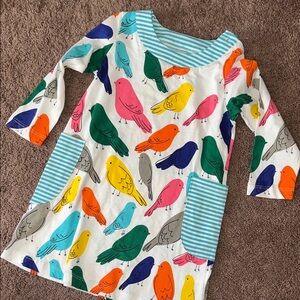 Colorful Bird Print Kids Dress